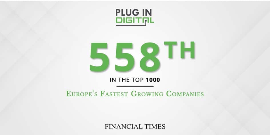 Plug In Digital ranked in the Financial Times Top